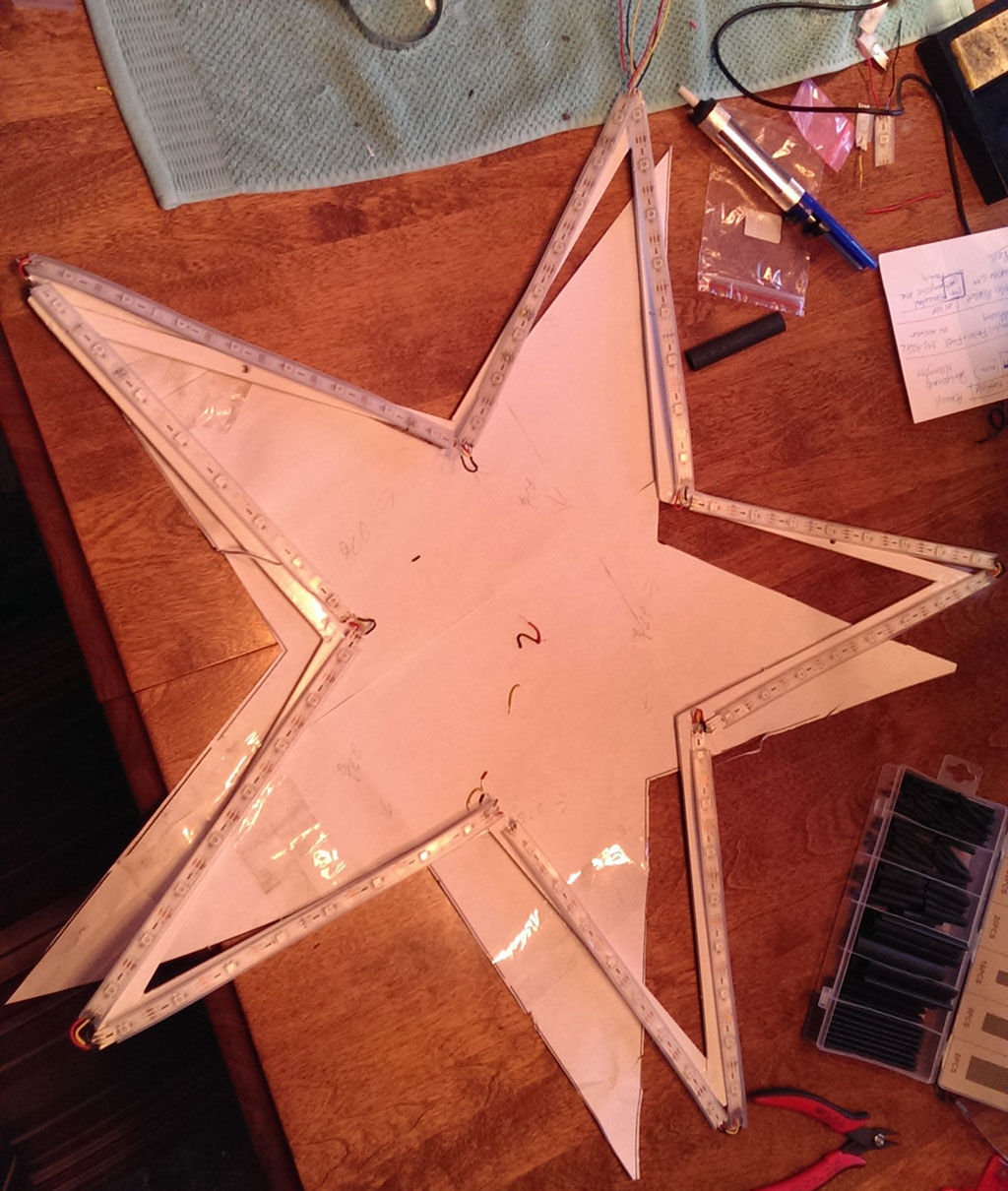 Paper model, johnny's frame, and the lights!